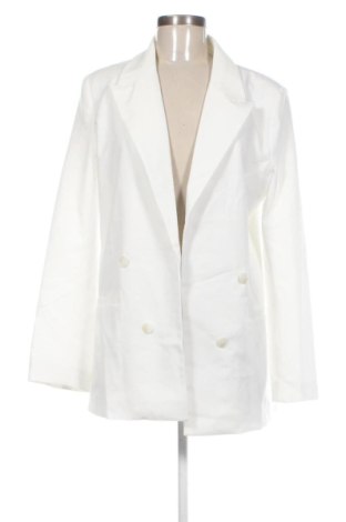 Sacou de femei Bershka, Mărime L, Culoare Alb, Preț 243,99 Lei