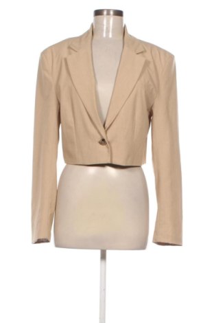 Sacou de femei Bershka, Mărime L, Culoare Bej, Preț 128,00 Lei