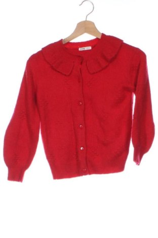 Kinder Strickjacke Sinsay, Größe 6-7y/ 122-128 cm, Farbe Rot, Preis 6,56 €