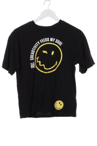 Kinder T-Shirt Smiley, Größe 12-13y/ 158-164 cm, Farbe Schwarz, Preis 5,04 €