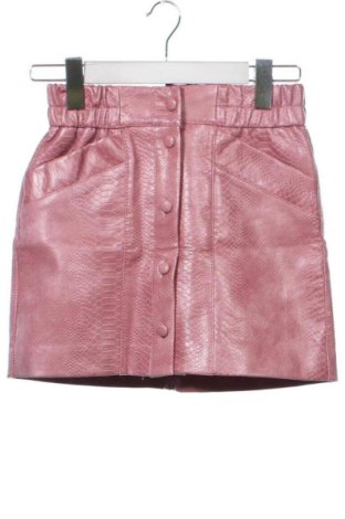 Fustă de piele Bershka, Mărime XS, Culoare Roz, Preț 51,00 Lei