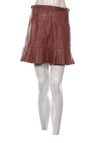 Fustă de piele Zara, Mărime M, Culoare Maro, Preț 63,99 Lei