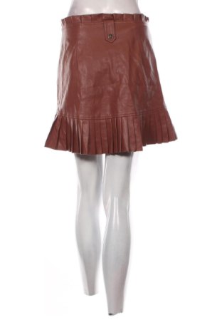 Fustă de piele Zara, Mărime M, Culoare Maro, Preț 63,99 Lei