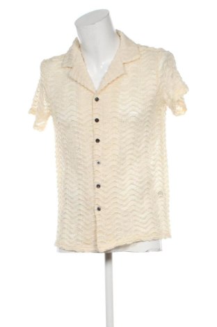 Męska koszula SHEIN, Rozmiar M, Kolor ecru, Cena 78,99 zł