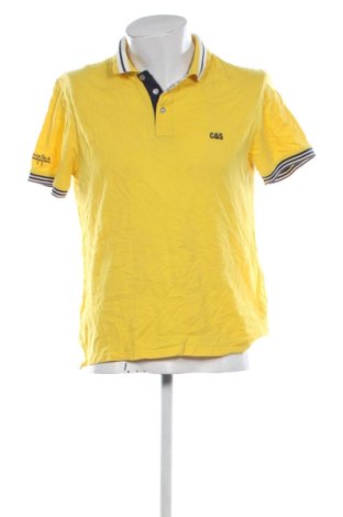 Ανδρικό t-shirt Cotton&silk, Μέγεθος XXL, Χρώμα Κίτρινο, Τιμή 11,99 €