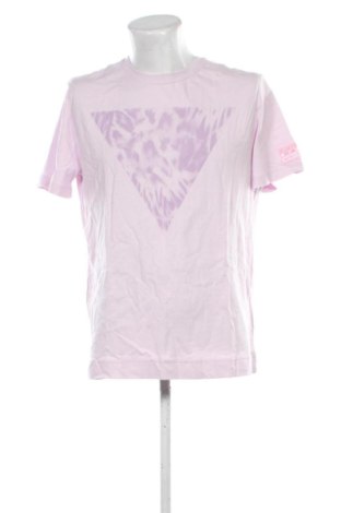 Męski T-shirt Guess, Rozmiar L, Kolor Różowy, Cena 207,99 zł