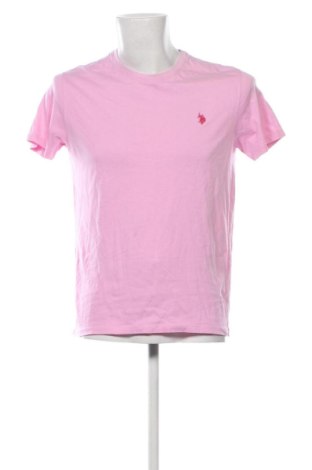 Ανδρικό t-shirt U.S. Polo Assn., Μέγεθος M, Χρώμα Ρόζ , Τιμή 16,99 €