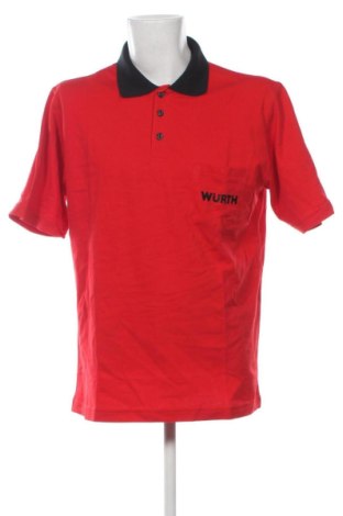 Мъжка тениска WURTH, Размер L, Цвят Червен, Цена 10,00 €