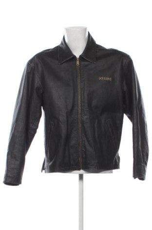 Мъжко кожено яке Jack & Jones, Размер L, Цвят Черен, Цена 79,00 €