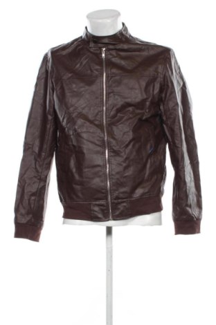 Męska skórzana kurtka Manfinity, Rozmiar L, Kolor Brązowy, Cena 121,99 zł