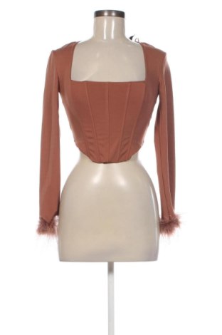 Γυναικεία μπλούζα Bershka, Μέγεθος S, Χρώμα Καφέ, Τιμή 11,99 €