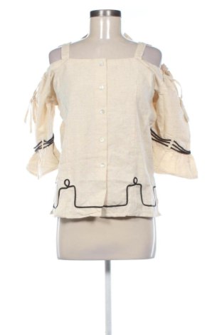 Γυναικεία μπλούζα Leonardo Carbone, Μέγεθος XL, Χρώμα  Μπέζ, Τιμή 39,32 €