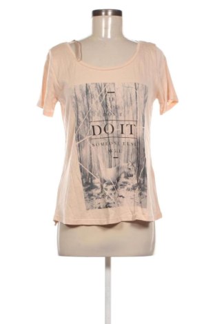 Damski T-shirt Clockhouse, Rozmiar L, Kolor Beżowy, Cena 75,02 zł