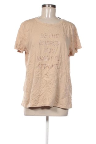 Γυναικείο t-shirt Fiorella Rubino, Μέγεθος M, Χρώμα  Μπέζ, Τιμή 16,99 €