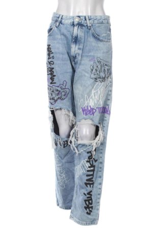 Blugi de femei Bershka, Mărime XL, Culoare Albastru, Preț 91,99 Lei