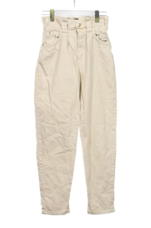 Blugi de femei Bershka, Mărime XS, Culoare Ecru, Preț 91,99 Lei