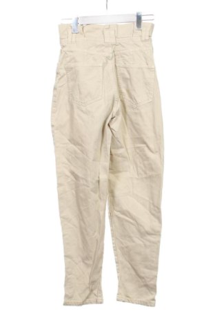 Blugi de femei Bershka, Mărime XS, Culoare Ecru, Preț 91,99 Lei