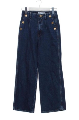 Blugi de femei Zara, Mărime XXS, Culoare Albastru, Preț 71,94 Lei