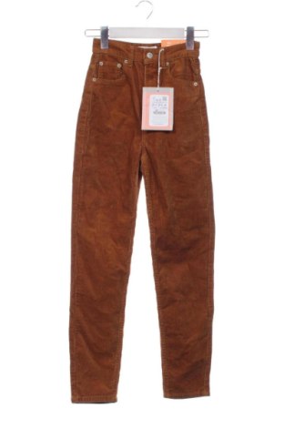 Pantaloni de velvet de femei Pull&Bear, Mărime XXS, Culoare Maro, Preț 125,12 Lei