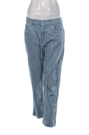 Γυναικείο κοτλέ παντελόνι Pull&Bear, Μέγεθος L, Χρώμα Μπλέ, Τιμή 17,99 €