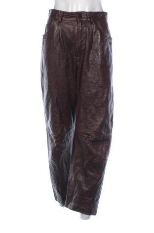 Női bőrnadrág Zara, Méret L, Szín Barna, Ár 29 285 Ft