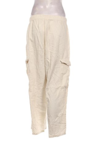 Pantaloni de femei Bershka, Mărime L, Culoare Ecru, Preț 91,99 Lei