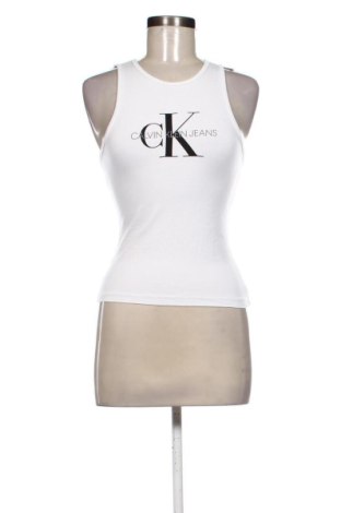 Damska koszulka na ramiączkach Calvin Klein Jeans, Rozmiar XS, Kolor Biały, Cena 72,99 zł