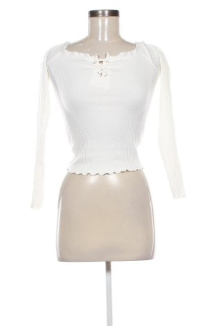 Pulover de femei Bershka, Mărime M, Culoare Alb, Preț 91,99 Lei