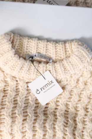 Дамски пуловер Zara, Размер L, Цвят Екрю, Цена 14,00 €