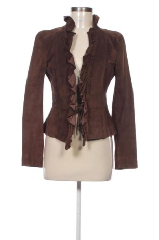 Geacă de piele pentru femei Unbranded, Mărime S, Culoare Maro, Preț 258,59 Lei