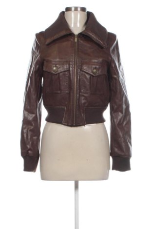 Geacă de piele pentru femei Unbranded, Mărime S, Culoare Maro, Preț 156,40 Lei