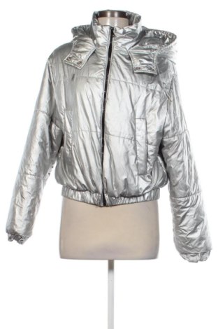 Geacă de femei Bershka, Mărime M, Culoare Argintiu, Preț 130,33 Lei