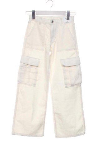 Dziecięce jeansy H&M, Rozmiar 7-8y/ 128-134 cm, Kolor ecru, Cena 139,32 zł