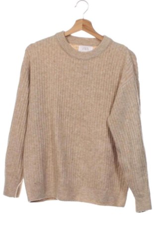 Детски пуловер Zara, Размер 12-13y/ 158-164 см, Цвят Бежов, Цена 8,00 €
