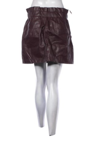 Fustă de piele Zara, Mărime XL, Culoare Roșu, Preț 52,13 Lei