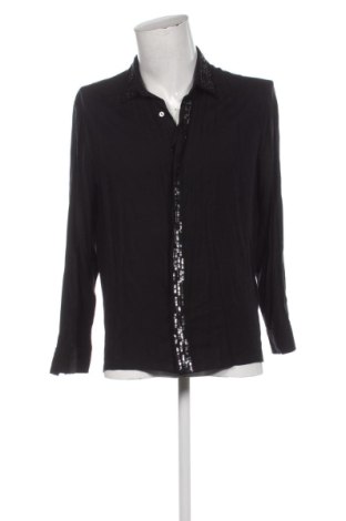 Мъжка риза Zara, Размер L, Цвят Черен, Цена 17,38 €