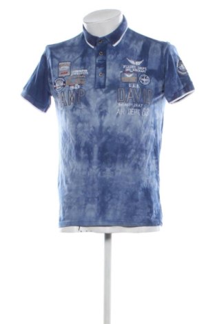 Camp David Maglietta Uomo Stile Usato, Colore Oil Dyed Con Stampe Crack, Look Vintage, Cuciture A Contrasto, Taglie Regolari