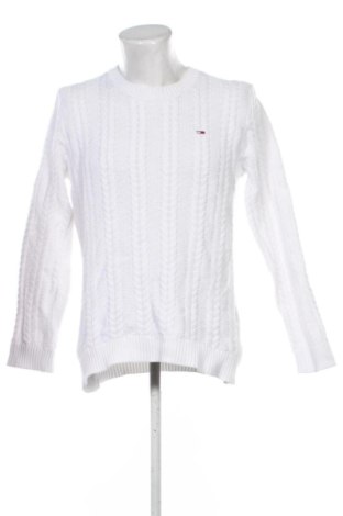 Férfi pulóver Tommy Jeans, Méret L, Szín Fehér, Ár 15 847 Ft
