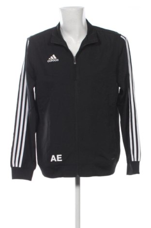 Ανδρική αθλητική ζακέτα Adidas, Μέγεθος L, Χρώμα Μαύρο, Τιμή 29,99 €