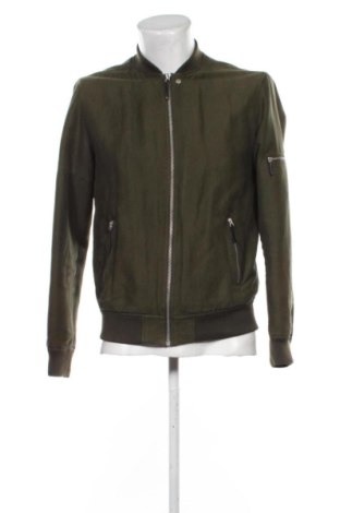 Ανδρικό μπουφάν Bershka, Μέγεθος M, Χρώμα Πράσινο, Τιμή 25,00 €