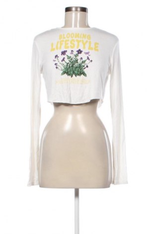 Bluzka damska Bershka, Rozmiar L, Kolor Biały, Cena 25,99 zł