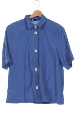 Дамска риза Zara, Размер XS, Цвят Син, Цена 15,00 €
