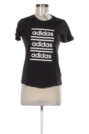 Γυναικείο t-shirt Adidas, Μέγεθος S, Χρώμα Μαύρο, Τιμή 13,79 €