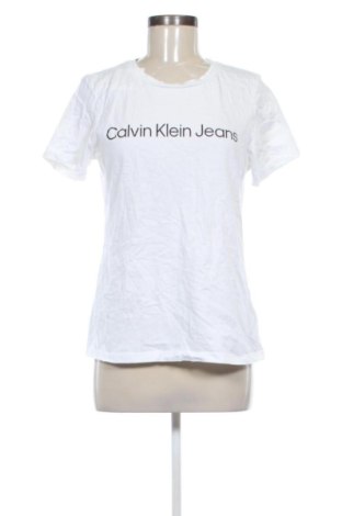 Damen T-Shirt Calvin Klein Jeans, Größe XXL, Farbe Weiß, Preis 22,99 €