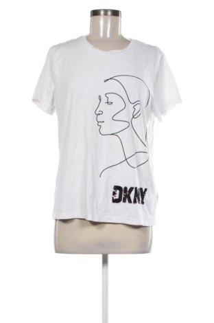 Γυναικείο t-shirt DKNY, Μέγεθος L, Χρώμα Λευκό, Τιμή 46,63 €