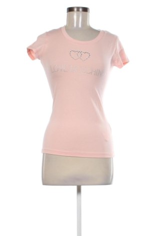 Damski T-shirt Love Moschino, Rozmiar S, Kolor Różowy, Cena 348,30 zł