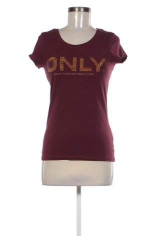 Γυναικείο t-shirt ONLY, Μέγεθος M, Χρώμα Κόκκινο, Τιμή 7,00 €