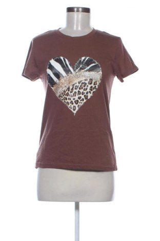 Дамска тениска SHEIN, Размер S, Цвят Кафяв, Цена 8,00 €