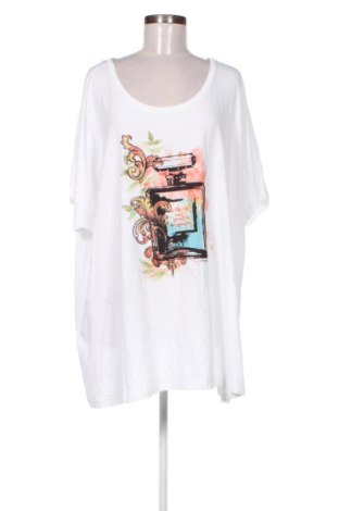 Damski T-shirt Sara Lindholm, Rozmiar 5XL, Kolor Biały, Cena 48,99 zł