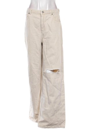Damskie jeansy Bershka, Rozmiar L, Kolor Beżowy, Cena 78,99 zł